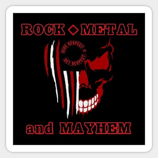 Rock Metal and Mayhem Sticker